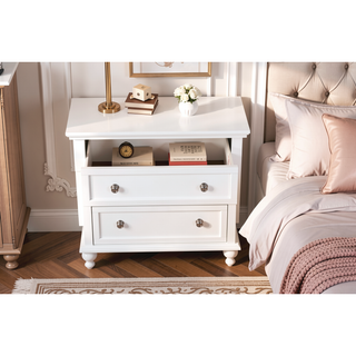 Sunvega White Chest with Felt Lined Drawer and Dovetail Joints for Bedroom
