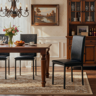 Sunvega Faux Marble Top Metal Frame Dinette Table with Exceptional Durability