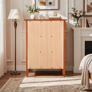 Sunvega Transitional Oak Nightstand With Three Drawers For Bedroom