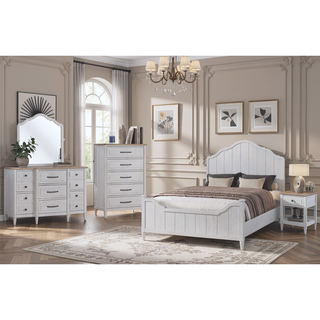 Sunvega Small Teen Chest with Cement Finish and Sand Colored Top for Bedroom