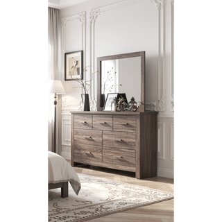 Sunvega Contemporary Weathered Grey Finish Wooden Nightstand with 2 Drawers