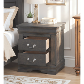 Sunvega Modern White Nightstand with Two Spacious Drawers and Brushed Nickel Handles