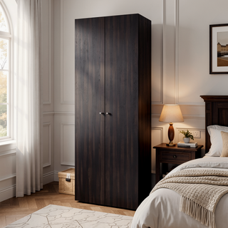 Sunvega Tall Compact 2 Door 4 Shelf Armoire for Clothes Storage