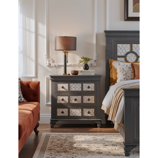 Sunvega Platinum 5-Drawer Chest with Metal Handles for Generous Storage