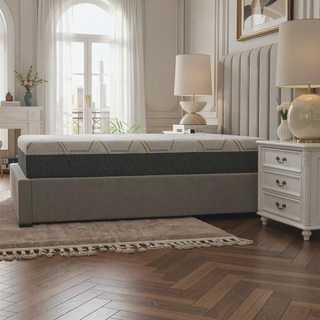 Sunvega 12" Copper Gel Cooling Memory Foam Mattress with Edge Support and Air Grid Base