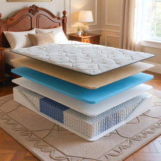 Sunvega Diamond Cleo Cooling Copper Memory Foam Hybrid Mattress with Euro-Top 14" Firm