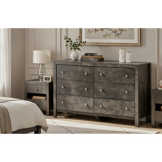 Sunvega Dark Brown Tufted Polyurethane Upholstered King Size Bed Frame