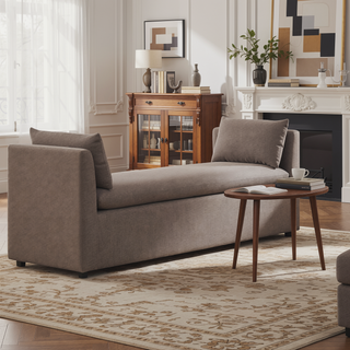 Sunvega Modern Upholstered Bench with Plush Foam Cushioning and Rounded Arms