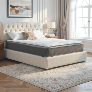 Sunvega Plush Queen Size Hybrid Mattress with Gel Memory Foam and Pocket Coils