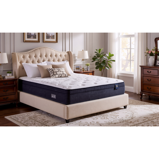 Sunvega Restonic 14.5 Inch Euro Top Mattress with Cooling Foam and Reinforced Lumbar Support