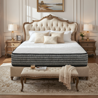 Sunvega Plush Gel Memory Foam and Pocket Coil Hybrid Mattress for Enhanced Support