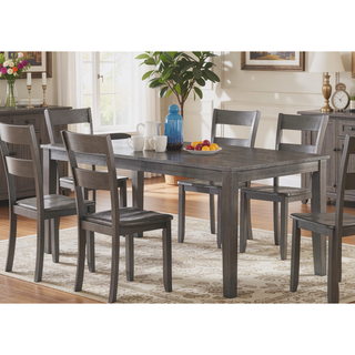 Sunvega Contemporary Rectangular Dining Table with Wood Base and Gray Finish
