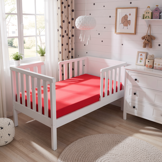 Sunvega Kids 5 Inch Red Twin Mattress with Water Resistant Cover and Memory Foam
