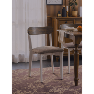 Sunvega White and Gray Finish 5 Piece Dining Set with Rectangular Table