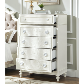 Sunvega Transitional Oval Tilt Mirror with Beveled Edge and Storage Drawer