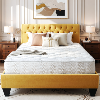 Sunvega Premium 9 Inch Medium Pocket Coil Bed in a Box Spring Mattress Queen