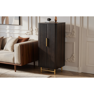 Sunvega Espresso Finish Chest with Smooth Metal Glides and Dovetail Joints
