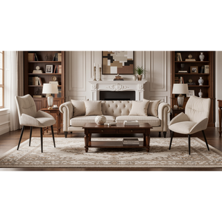 Sunvega Luxury Velvet Dining Chair Set with High Rebound Cushion and Stable Metal Frame