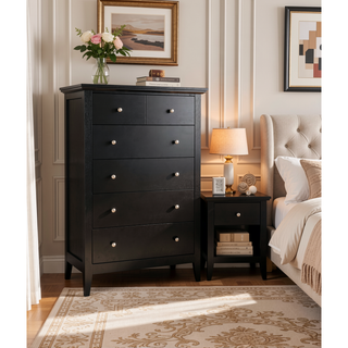 Sunvega Dark Brown Tufted Polyurethane Upholstered King Size Bed Frame