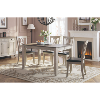 Sunvega Acacia Wood Rectangular Dining Table with Butterfly Leaf for Eight