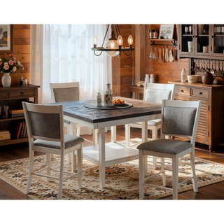 Sunvega Farmhouse Style Espresso Brown Faux Leather Upholstered Bench with Footrest