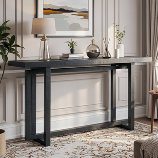 Sunvega Space-Saving Narrow 59-Inch Console Table with Durable MDF Construction for Entryway