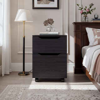 Sunvega Compact Modern Nightstand with Spacious Drawer and Sturdy Legs