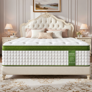 Sunvega 14 Inch Queen Size Hybrid Mattress with Gel Memory Foam and Pocket Springs for Pressure Relief