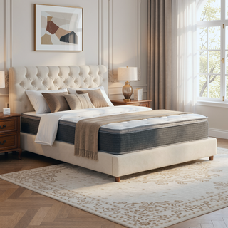 Sunvega Plush Queen Size Hybrid Mattress with Gel Memory Foam and Pocket Coils