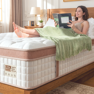 Sunvega 14 Inch King Firm Hybrid Mattress with Gel Memory Foam and Pocket Springs