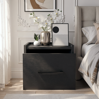 Sunvega Floating Nightstand Calion with Accessible Storage and Versatile Top Surface