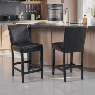 Sunvega Contemporary White Faux Marble Dining Table Set with 4 Cushioned Chairs