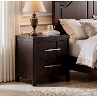 Sunvega Gray Transitional Nightstand with English Dovetail Drawer and Felt Lining