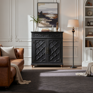 Sunvega Rustic Oak Veneer Nightstand with USB-A and USB-C Charging Station