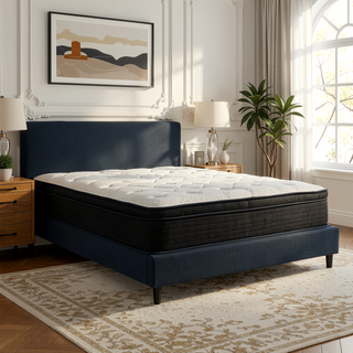 Sunvega Hybrid Plush Queen Mattress with Pocketed Coils and Cooling Fabric