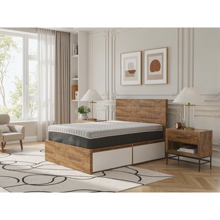 Sunvega Copper Infused Hybrid Queen Mattress with Soft Memory Foam and Pocketed Coils
