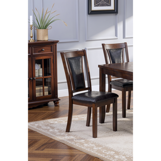 Sunvega Contemporary Walnut Black Dining Table Set With 4 Chairs And Bench