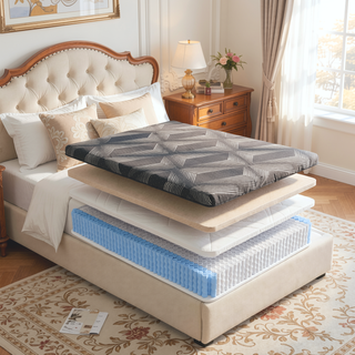 Sunvega Diamond Matrix Copper Cooling Hybrid Waterfall Top Mattress with Medium Feel