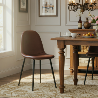 Sunvega Modern Velvet Upholstered Dining Chairs Set of 4 with Black Metal Legs