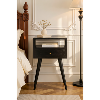 Sunvega Timeless Elegance Functional and Stylish Mini Nightstand with Drawer