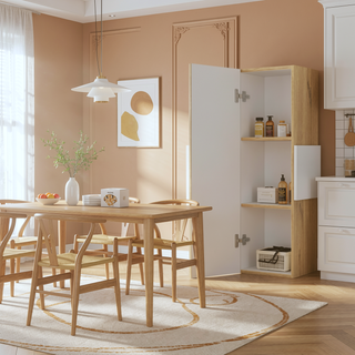 Sunvega Nottingham Light Oak-White Medicine Cabinet with Three Interior Shelves