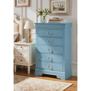 Sunvega Teal Storage Chest With Traditional Design For Classic Home Decor