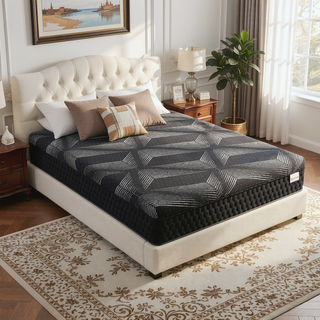 Sunvega Diamond Matrix Copper Cooling Hybrid Waterfall Top Mattress with Medium Feel