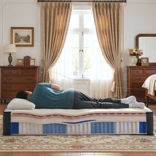 Sunvega King Size Cooling Gel Memory Foam Hybrid Mattress with Pocket Springs for Medium Firmness