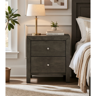 Sunvega Dark Brown Tufted Polyurethane Upholstered King Size Bed Frame