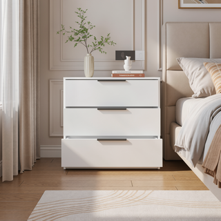 Sunvega Maryland Three Drawer Dresser with Superior Top in Black Wengue Pine Finish