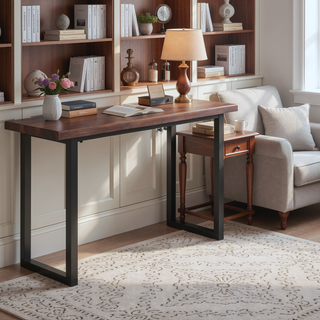 Sunvega Live Edge Bar Table with Solid Pine Legs and Cherry Tops