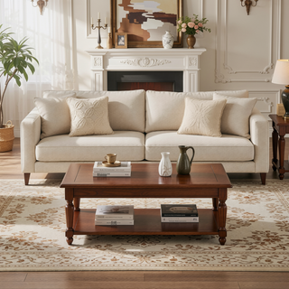 Sunvega Beige Tufted Upholstered Bench with Plush Cushioned Seat and Champagne Metal Legs