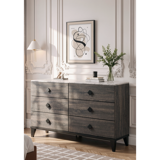 Sunvega Fabric Upholstered Button Tufted Panel Bed with Wooden Frame
