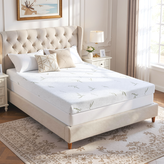 Sunvega 8-Inch Dual Layer Memory Foam Mattress with Bamboo Infused Cover Queen